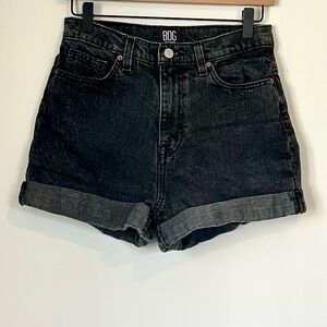 Urban Outfitters BDG Women's Washed Black Mom High Rise Jean Shorts - Size: 27